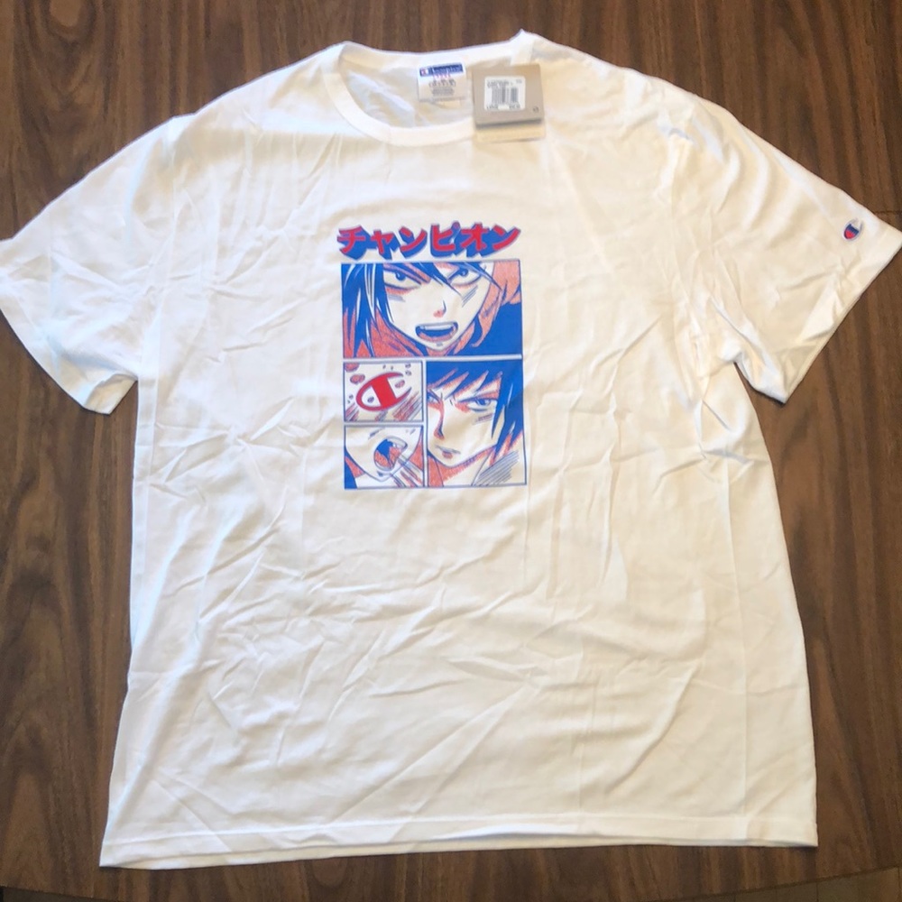 CHAMPION ANIME C WHITE TEE LARGE